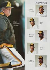 1984 San Diego Padres Dick Williams Coaching Staff Vintage 1980s Print Ad picture