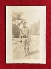 1914-1918c **WORLD WAR I** ~UNITED STATES ARMY-SOLDIER AT ATTENTION~ PHOTOGRAPH picture