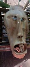 *AUTHENIC VNTG. NATIVE AMERICAN CHEROKEE CARVED  MASK SAM MASEY LARGE RARE WOW* picture