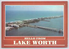 Hello From Lake Worth Texas~Aerial View~PM 1988~Plastichrome~Continental PC picture