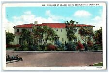 1930 Exterior View Residence Colleen Moore Beverly Hills California CA Postcard picture