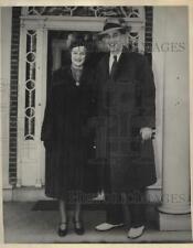 1936 Press Photo Franklin D. Roosevelt Jr. & Ethel Du Pont in Rhode Island picture