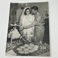 WW2 WWII Wedding Photo Corporal United States Army Service Forces Cake Cutting picture