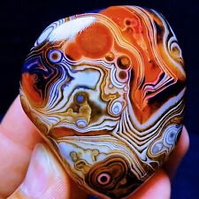TOP 96G Natural Polished Silk Banded Agate Lace Agate Crystal Madagascar  L1590 picture