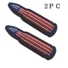 2PCS 3D PVC  BULLET SEAL USA FLAGMILITRAY TACTICAL RUBBER HOOK PATCH FULLCOLOR picture
