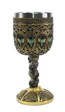 Bronze Royal Dragon Wine Goblet Skulls Medieval Collectible Home Decor Gift picture