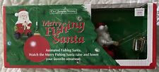 Merry Fishing Santa Christmas Ornament by The Enchanted Workshop 1992 Vintage picture