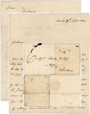 1801 LETTER PRITCHARD BROSELEY to BAXTER + LLOYD ...SHIFNAL BOXED MILEAGE + 6d picture