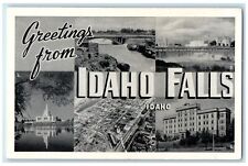 c1940's Greetings Form Idaho Falls Idaho ID Unposted Landmarks Scene Postcard picture