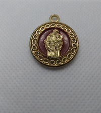 Vintage Catholic Red Enamel St Anthony Religious Medal picture