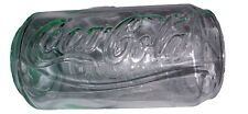 Vintage Coca Cola Can-Shaped Glass Coke Pale Green picture