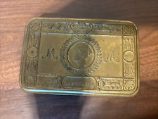 1914 PRINCESS MARY CHRISTMAS GIFT BOX TOBACCO TIN WWI BRASS BOX VINTAGE picture