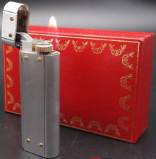 Working cartier Gas lighter silver Santos with box picture