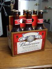 Rare Budweiser Millennium Long Neck Bottles w/Case 2002 6 Packs Mint picture