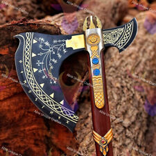 Leviathan Axe Custom Hand Forged God Of War Ragnarok Kratos Axe With Sheath picture