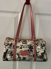 Authentic Dooney & Bourke Vintage Mickey Mouse Barrel Handbag Disney Blk/Wht/Pk picture