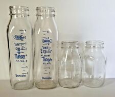 Vintage Davol by Duraglas and Evenflo Nurser Glass Baby Bottles Lot of Four picture