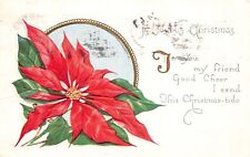 Vintage Postcard 1927 A Joyous Christmas To You My Friend Good Cheer Greetings picture