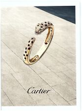 2022 Cartier Print Ad, Panthère de Cartier Bangle Spotted Panther Gold Luxury picture