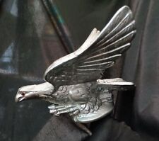 Vintage Flying American Eagle Hood Ornament With 3 arrows in claws heavy cast picture