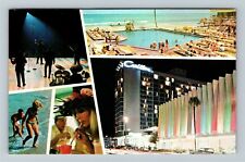 Miami FL-Florida, Carillon Hotel Pool Beach Beauty, Antique Vintage Postcard picture