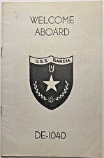 1967 USS GARCIA DE-1040 DESTROYER ESCORT SHIP Welcome Aboard Military Booklet 9E picture