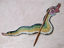 Early Antique Javanese Folk Art Wayang Kulit Naga Serpent Shadow Puppet picture