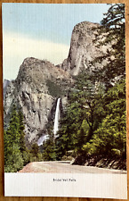 Bridal Veil Falls, Yosemite National Park, CA Vintage Postcard picture