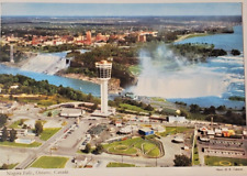 Postcard Canada Ontario Niagara Falls Water American Border Seagram Tower NY picture