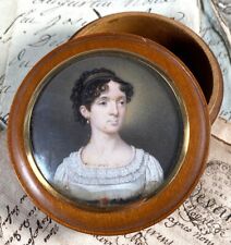 Superb c.1810-15 Napoleon Era French Empire Portrait Miniature Snuff Box, Tiara picture
