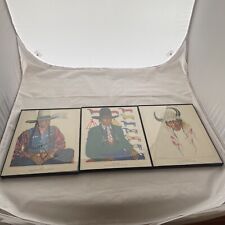 PRINT LITTLE PLUME NATIVE AMERICAN c.1890.  WINOLD REISS N.Y. ARTIST Set of 3 picture