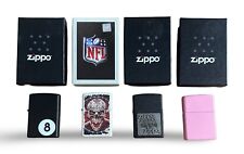 Lot Of 4 Zippo Lighters Pink Scull Vintage 8 Ball ZippoZippo New Never Stuck picture