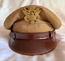 WW2 Korean War Era US Army Military Pilot Officers Visor Hat Cap Sz: 7-1/8 picture