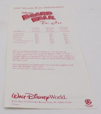 Vintage 1997 Room Rate Info Disney's Board Walk The Inn & Villas Flyer Brochure picture