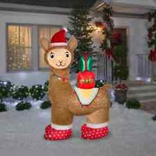 Gemmy 7 FT Light Up Pre-Lit LED Airblown Luxe Alpaca Christmas Inflatable FS NEW picture