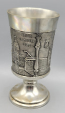 VINTAGE GERMAN PEWTER WINE GLASS CUP GRENNINGLOH 95% ZINN GOBLET CUP CHALICE MUG picture
