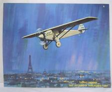 1962 Teach-A-Chart Poster 103 C Lindbergh 1st Transatlantic Flight 21 1/2