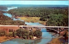 1962, Cooley Bridge, Pine River, WELLSTON, Michigan Chrome Postcard picture