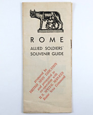 Rome Allied Soldiers Souvenir Guide Original WWII Brochure With Map picture