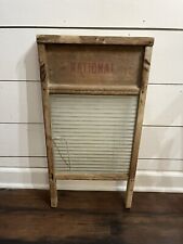 Vintage National Washboard Co. No. 512 Washboard with Glass Made In USA  picture