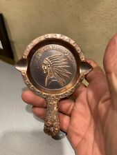 Vintage metal ashtray, American Indian picture