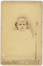 CIRCA 1890'S CABINET CARD ADORABLE BLOND GIRL EXCELSIOR PHOTO CO. TRENTON, NJ picture