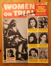 Women On Trial For Murder 1956 Electric Chair Bonnie Parker Pulp Magazine #1 VTG picture