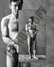 Circa 1900 Harry Houdini Standing in Chains Magic 8x10 Photo picture