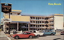 Bonanza Inn Reno Nevada ~ rare Toyota 2000GT Sports car ~ 1960s cars ~ postcard picture