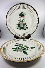 Antique JUWC United Wilson Porcelain 1897 Decorative Heavy Lattice Plates picture