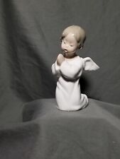 LLadro Praying Angel Boy Porcelain Figurine No. 4538 Retired Handmade in Spain picture