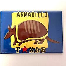 Vintage Armadillo Texas Refrigerator Magnet, Travel Souvenir  picture