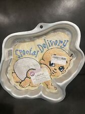 Vintage 1999 Wilton Special Delivery Baby Gender Cake Pan picture