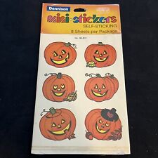 NEW Vintage 80’s DENNISON Jack-O-Lanterns Pumpkins  Mini Sticker Sheets - picture